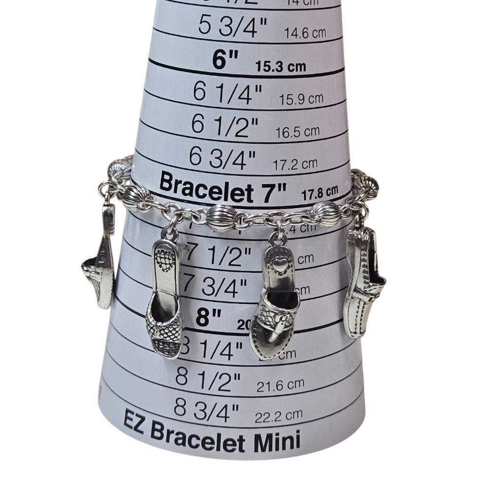 Brighton Bracelet Women's Silver Plated Shoe Charm Collectible Adjustable Size - Picture 2 of 8